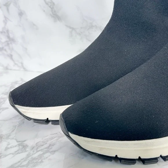 Prada Black Knit High-Top Sneakers - Picture 9 of 16